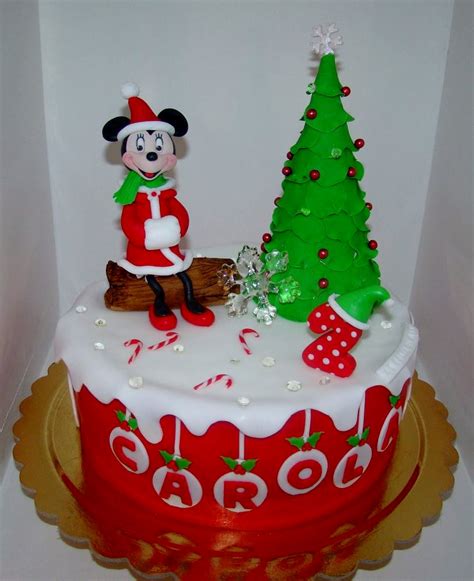 A rich fruit cake made by my english aunt was the base for the two options of this cake. Minnie Mouse Christmas Theme birthday cake.JPG Hi-Res 720p HD