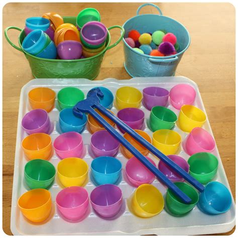Got a curious kindergartener on your hands? Easter Fine Motor Activity Color Matching Activity
