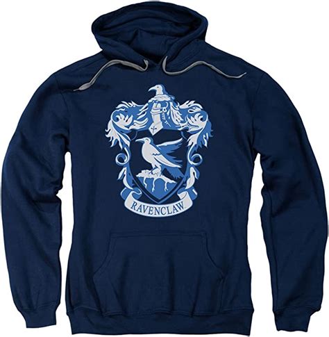 Harry Potter Mens Ravenclaw Crest Hooded Sweatshirt Navy