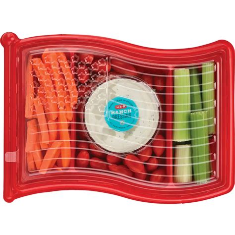 H E B Patriotic Flag Veggie Party Tray Ranch Dip Shop Standard