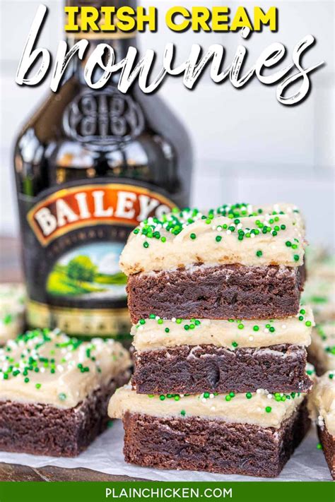 Baileys Irish Cream Brownies Boxed Brownie Mix Made With Baileys