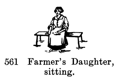 Filefarmers Daughter Sitting Britains Farm 561 Britcat 1940