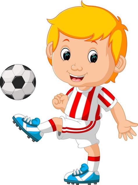 Boy Playing Soccer 8022416 Vector Art At Vecteezy