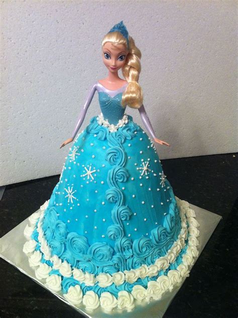 Let her dream doll and character be one of her. Elsa Barbie cake! | My own projects. | Barbie cake, Elsa ...