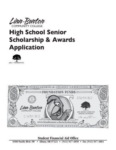 High School Senior Scholarship And Awards Application Student