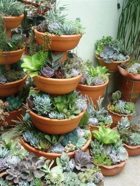 15 Wonderfull Diy Stacked Flower Pots Homedecorish