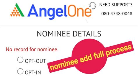 Angel One App Me Nominee Add Kare How To Update Nominee In Angelone