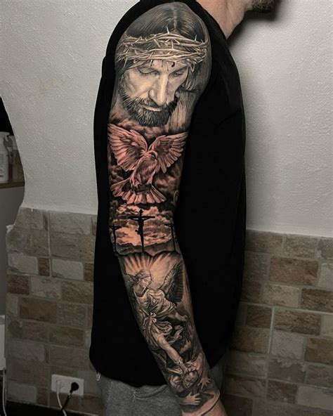 religious tattoos for men sleeve