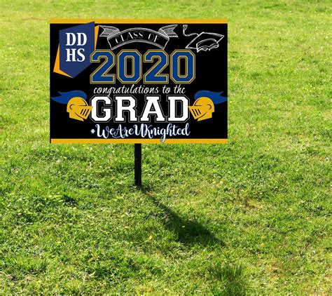 Class Of 2023 Graduation Photo Yard Sign High School