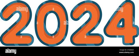 2024 Number Print Illustration Stock Vector Image And Art Alamy