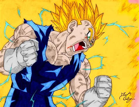 Vegetas Rage Colored By Ssjgogeto On Deviantart Dragon Ball Art