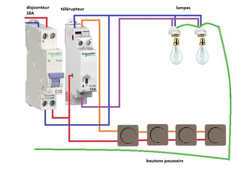 installation télérupteur unipolaire schneider Electrical installation