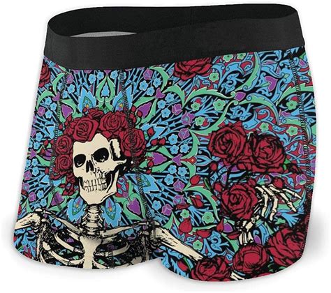 Grateful Skull Dead Mens Cool Boxer Briefs Underwear Black Amazonca