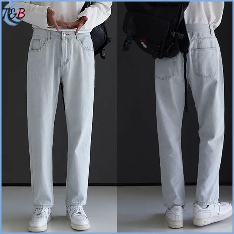 Jual Jeans Panjang Pria Baggy Pants Pria Celana Kulot Cowok Ootd Korean Style Celana Panjang