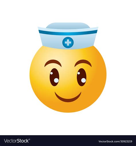 Emojis Coronavirus Concept Nurse Emoji Icon Vector Image