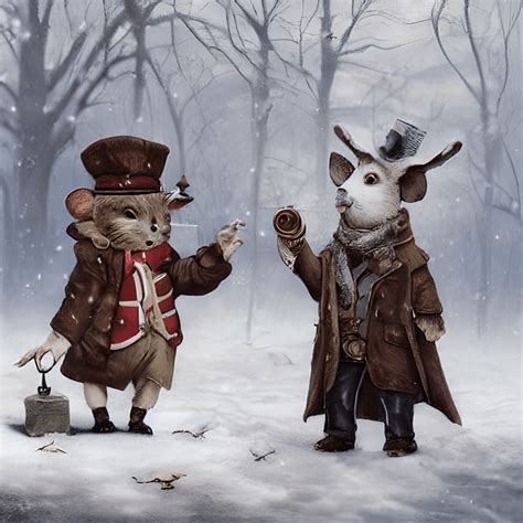 Mouse Adventurer In A Warm Overcoat With Survival Gear · Creative Fabrica