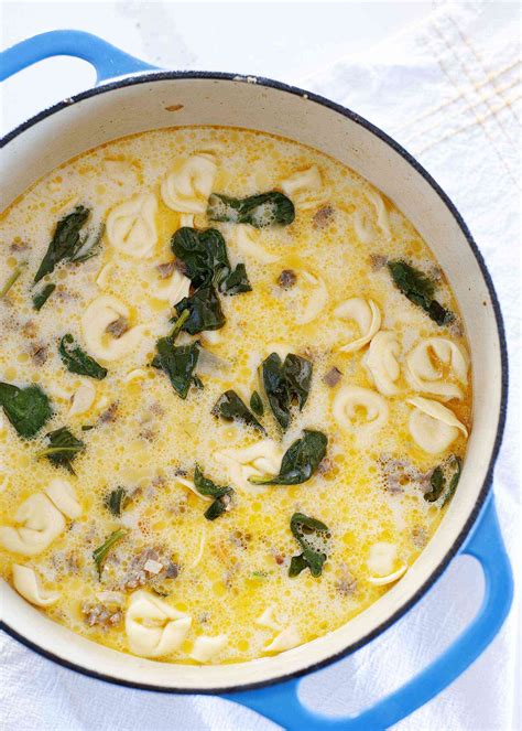 Creamy Tortellini Soup With Sausage And Spinach Recipe