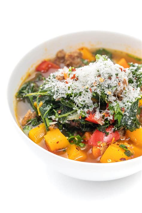 Spicy Italian Sausage Hearty Kale And Creamy Butternut Squash Create A