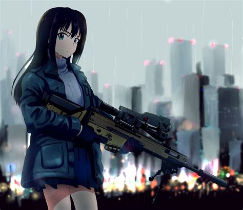 Luxus Anime Girl Holding Gun To Head Seleran