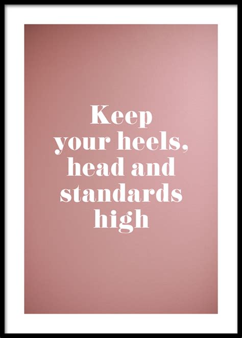 Head Heels And Standards Poster Hohe Standards Deseniode