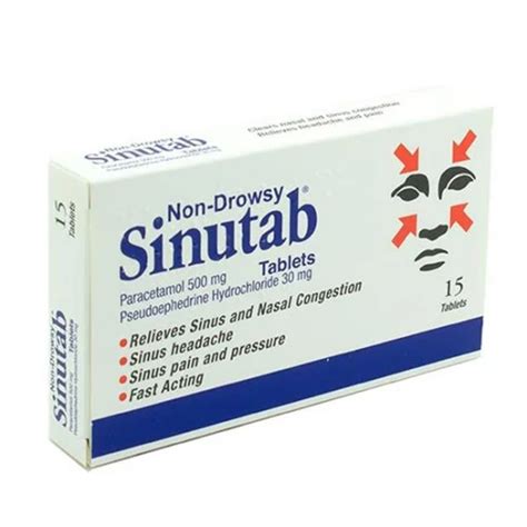 Sinutab Non Drowsy Tablets 15`s