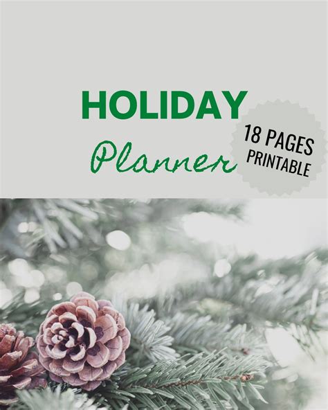 Printable Holiday Planner Digital Download Holiday Planner Etsy