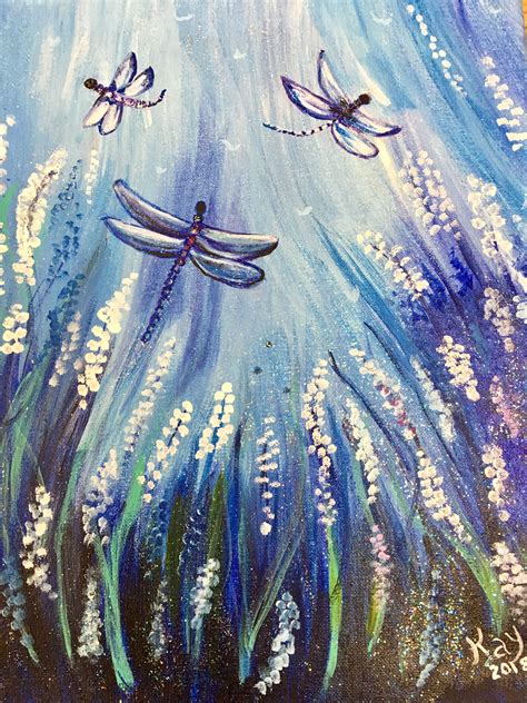 Dragonflies In Acrylics Dragonflies Acrylics Inspo Drawings