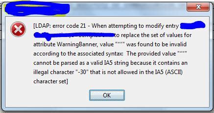 Java LDAP Error Code 21 Difference Between And Stack Overflow