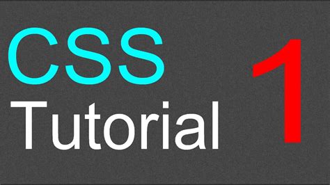 Css Tutorial For Beginners 01 Introduction To Css Youtube