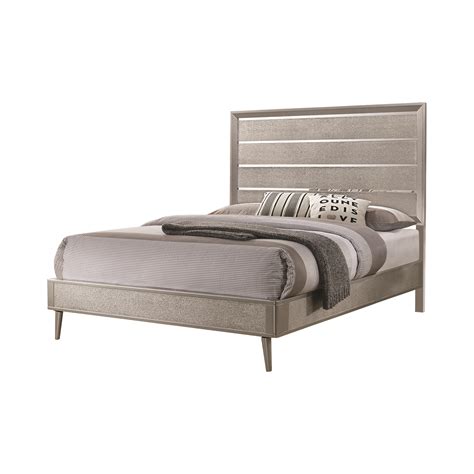 Order your bed today and wait to buy the coordinating furniture, or purchase the entire set at once. Ramon Metallic Sterling Bedroom Set by Coaster Fine Furniture