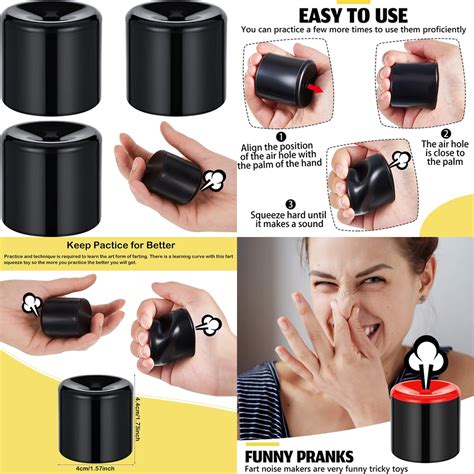 4 Piece Pooter Fart Prank Toy Set Fart Noise Maker And Sounds Machine Black Cover Ebay