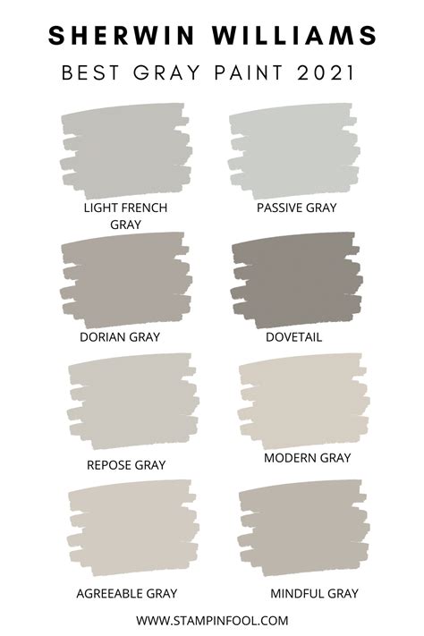 The Best Sherwin Williams Gray Paint Colors In 2021 Stampinfool Com