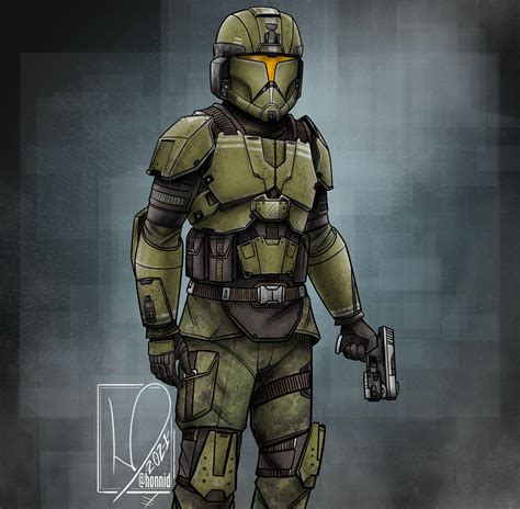 Clone Trooper Unsc Marine Tcw Halo By Honni David R