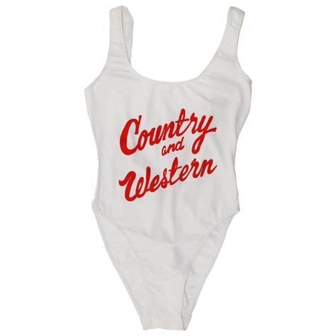 Country And Western White Bodysuit Vinyl Ranch