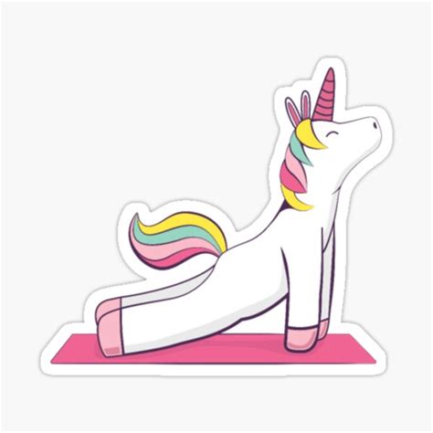 Yoga Unicorn Joga Einhorn Cobra Sticker For Sale By Georginiodepay Redbubble