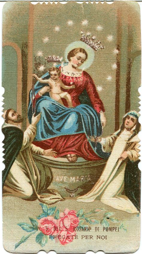 immaginette mariane beata vergine del santo rosario di pompei