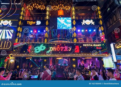 Ho Chi Minh City Vietnam 86 Pho Tay Bar In Bui Vien Street At Night