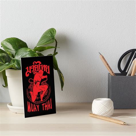 Muay Thai Flying Knee Thailand Martial Art Art Board Print For Sale