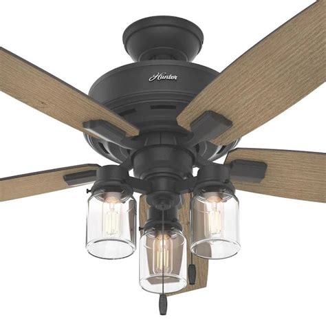 Maybe you would like to learn more about one of these? Hunter Lincoln Edison Style 52 LED Light Matte Black ...