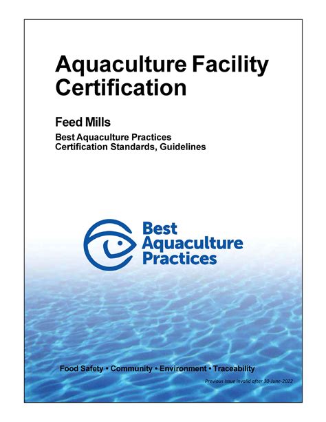 Gsa Feed Mill Standard Issue 31 31 May 2022 Aquaculture