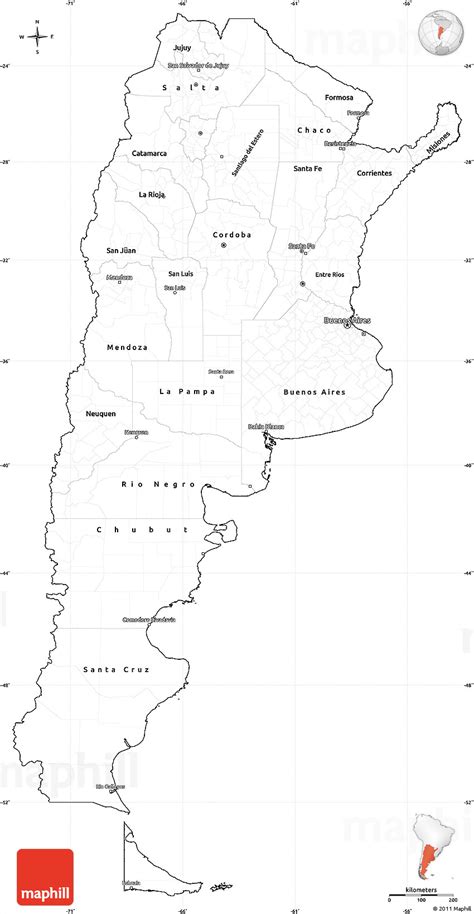 Argentina Outline Map Outline Map Argentina