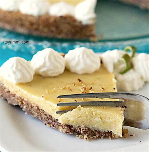 Key Lime Cheesecake With A Hazelnut Crust Its Yummi