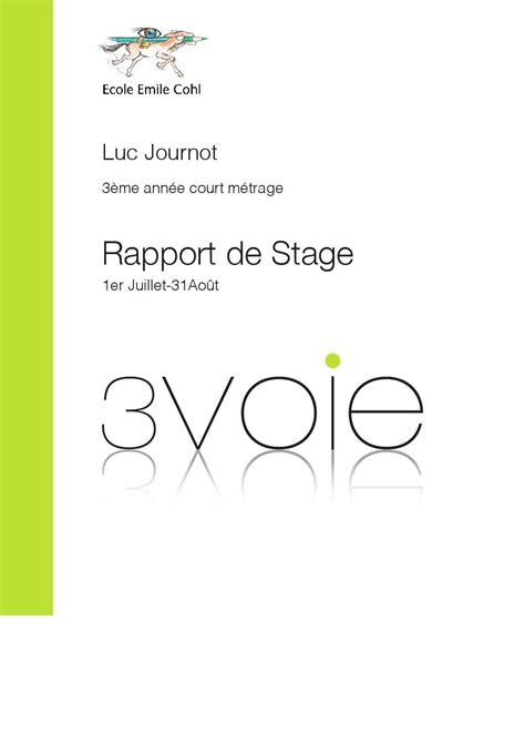 Rapport De Stage 3voie By Luc Journot Issuu