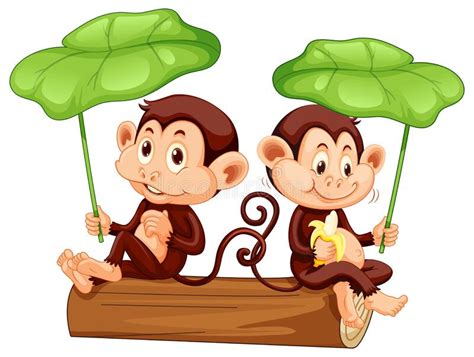 Cute Monkeys Pattern Stock Vector Illustration Of Banana 28846647