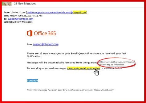 Office 365 Email Scam