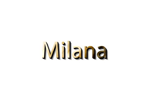 Milana Name 3d 15732998 Png