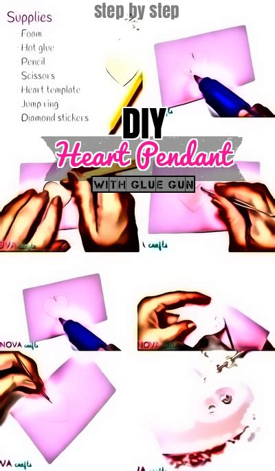 Diy Craft T Ideas How To Make Heart Pendant With Glue Gun