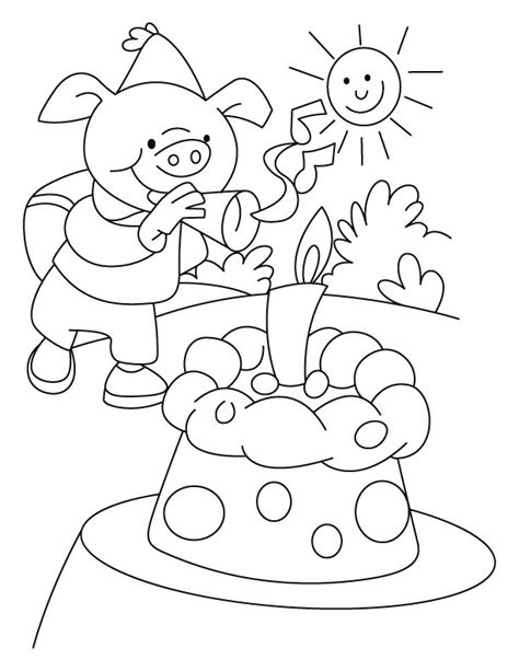 23 Birthday Pig Coloring Page Birthday Ribbon Printable Award Coloring