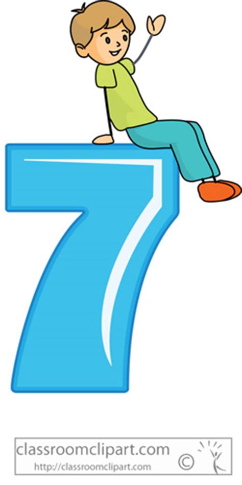 Numbers Clipart Childrenwithnumberseven Classroom