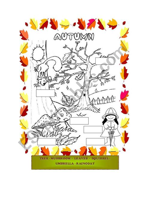 Autumn Esl Worksheet By Mishuna